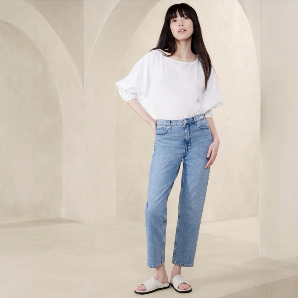 NWT Banana Republic white blouse size M